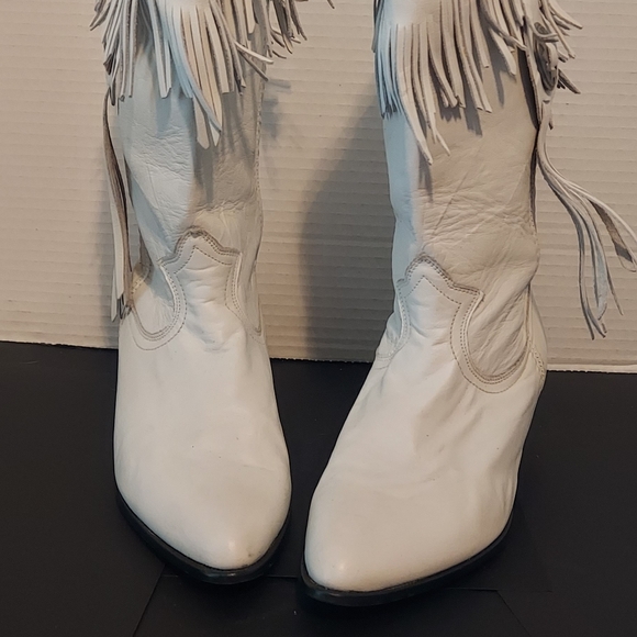 2 pairs of women's fridge tan and white Acme Miss Rodeo cowgirl boots sz 6 - Picture 9 of 9